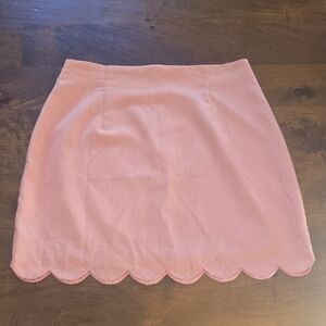 Sugarlips Scalloped Coral Pink Mini Skirt Size Large